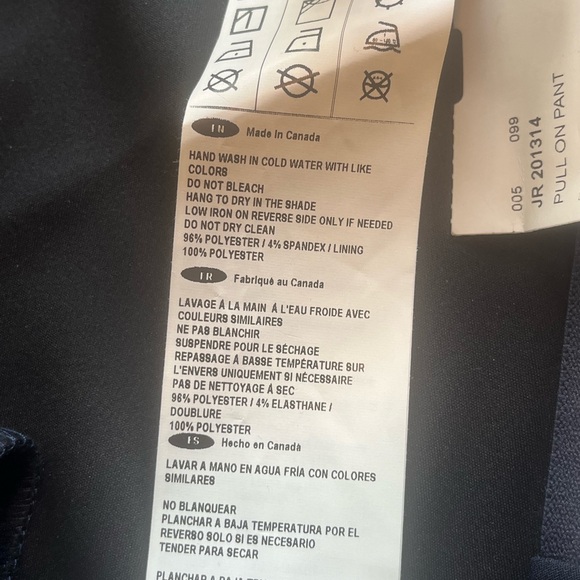 NWT Joseph Ribkoff Navy Pull On Pants Business Casual Size 6 *measurements* NEW - Picture 7 of 13